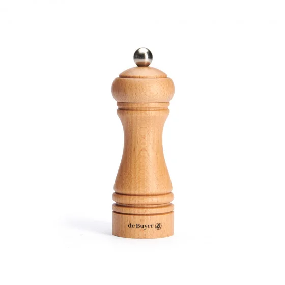 Moulin universel à sel, poivre, épices bois 14cm JAVA