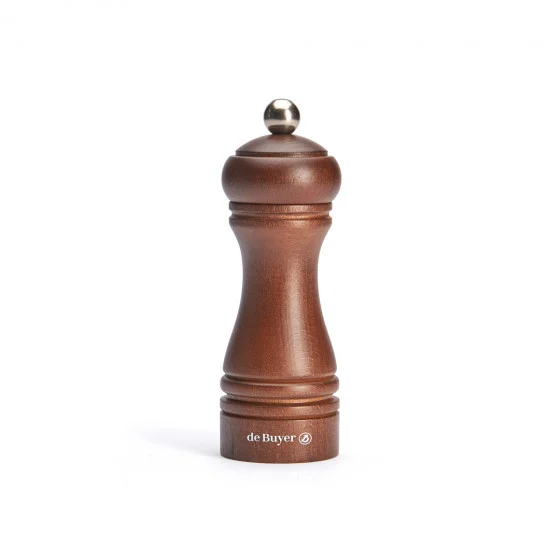 Moulin universel à sel, poivre, épices bois 14cm JAVA