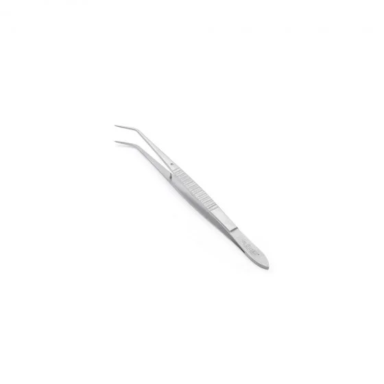Pince de précision inox bout recourbé 16cm