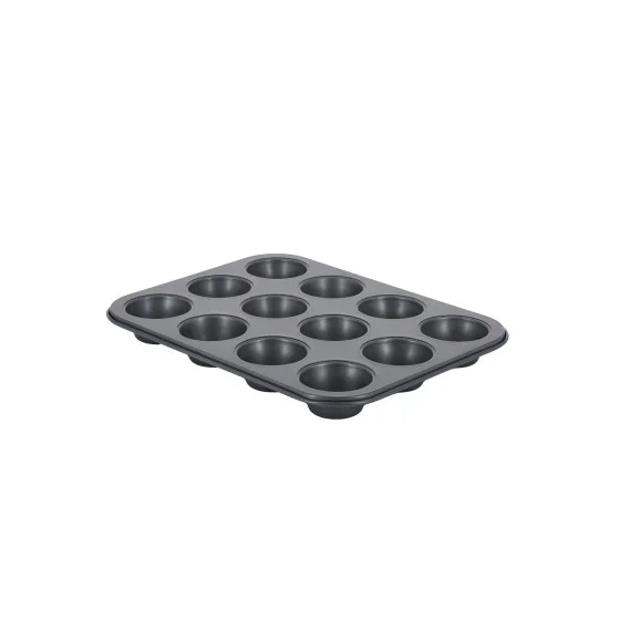 Plaque de 12 mini muffins acier antiadhésif