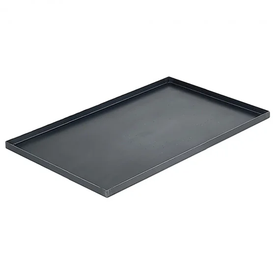 Plaque de cuisson acier bleui bords droits GN 1/1 53x32,5cm