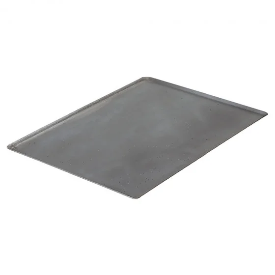Plaque de cuisson bords pincés acier bleui 60x40cm