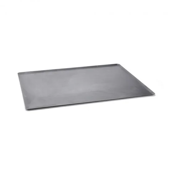 Plaque de cuisson bords pincés acier bleui GN 2/1 65x53cm