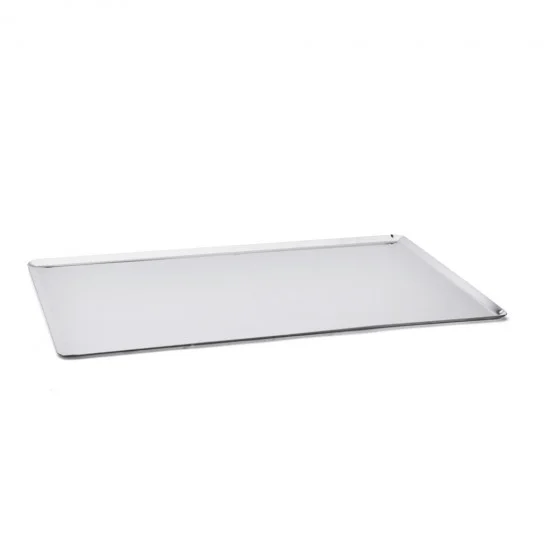 Plaque de cuisson inox bords pincés 60x40cm