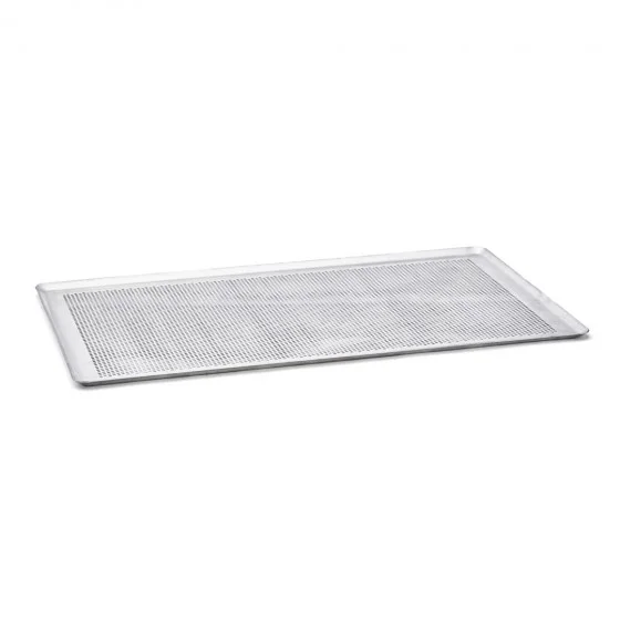 Plaque de cuisson micro-perforée bords pincés 60x40cm