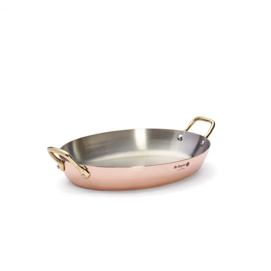 Plat en cuivre INOCUIVRE Ø32cm montures laiton
