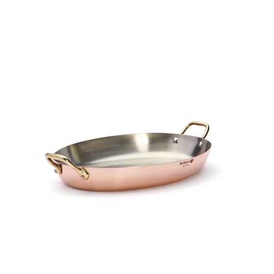 Plat en cuivre INOCUIVRE Ø36cm montures laiton