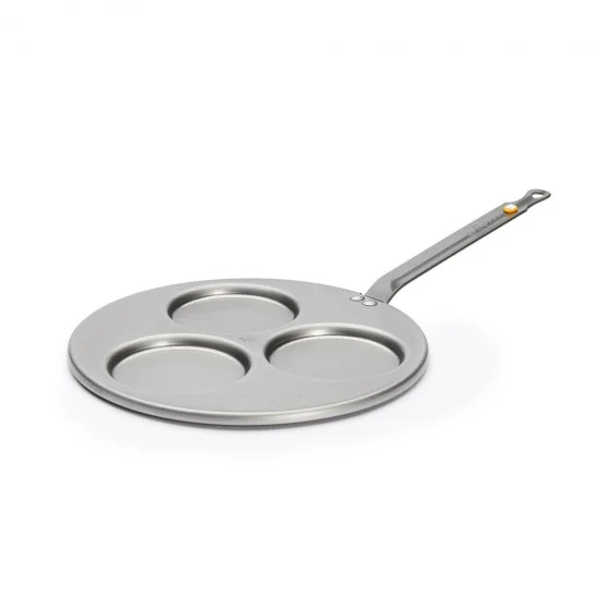 Poêle Triblinis en acier MINERAL B Ø27cm - 3 blinis Ø10cm