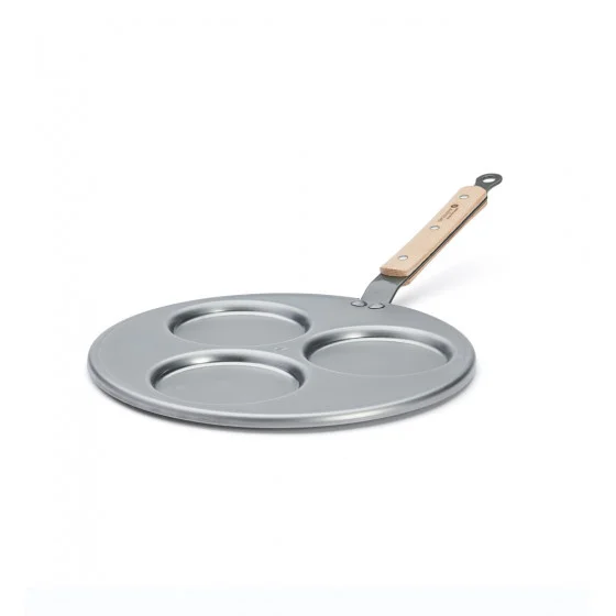 Poêle Triblinis en acier MINERAL B BOIS Ø27cm - 3 blinis Ø10cm
