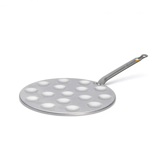 Poêle à Poffertjes & mini-blinis en acier MINERAL B Ø27cm - 16 Poffertjes Ø4cm