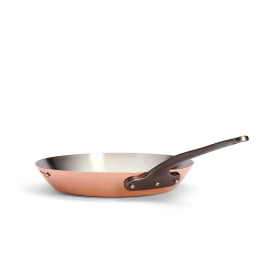 Poêle à frire en cuivre INOCUIVRE Ø28cm queue fonte d'acier