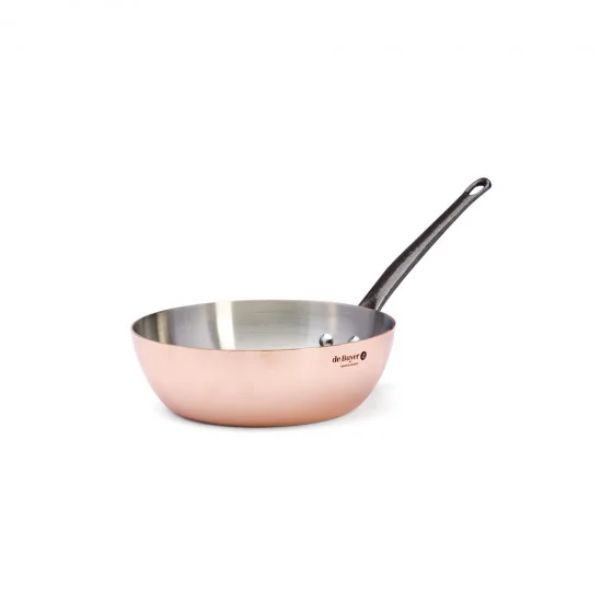 Sauteuse bombée en cuivre INOCUIVRE Ø20cm queue fonte d'acier