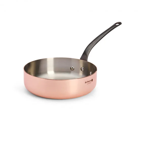 Sauteuse en cuivre INOCUIVRE Ø24cm monture fonte d'acier