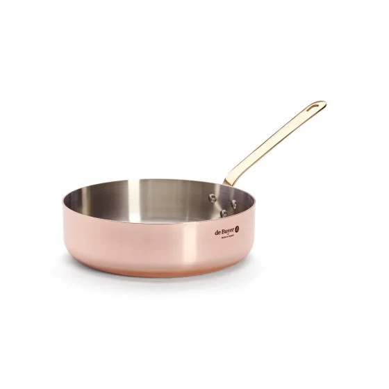 Sauteuse en cuivre INOCUIVRE Ø24cm monture laiton