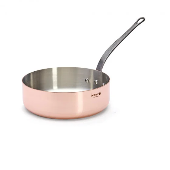 Sauteuse en cuivre INOCUIVRE Ø28cm monture fonte d'acier