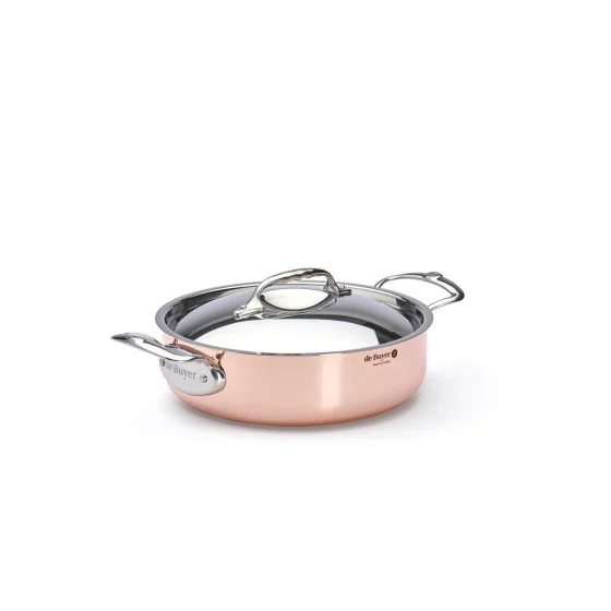 Sautoir en cuivre INOCUIVRE Ø20cm avec couvercle