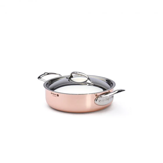 Sautoir en cuivre INOCUIVRE Ø24cm avec couvercle