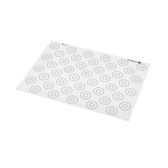 Tapis de cuisson silicone 40x30cm avec repères pour 44 macarons