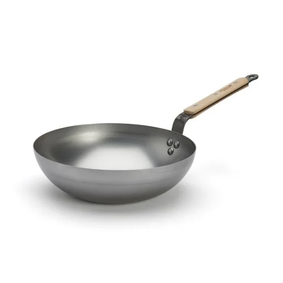 Wok bombé acier carbone MINERAL B BOIS Ø28cm