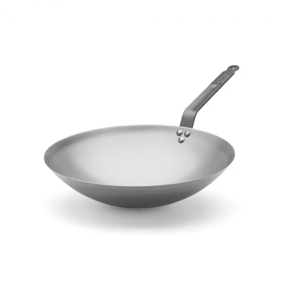 Wok en acier CARBONE PLUS Ø35cm spécial plaque à induction
